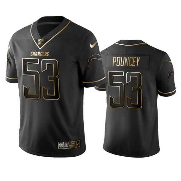 Chargers #53 Mike Pouncey Men Stitched NFL Vapor Untouchable Limited Black Golden Jersey