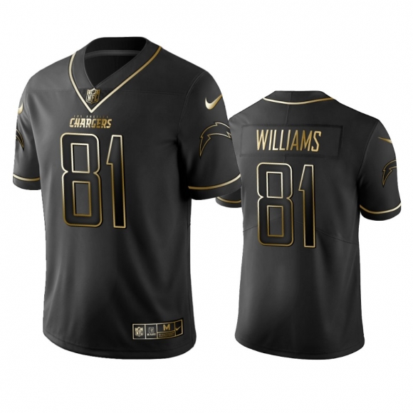 Chargers #81 Mike Williams Men Stitched NFL Vapor Untouchable Limited Black Golden Jersey