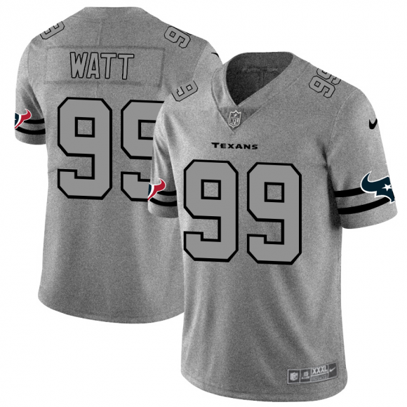 Houston Texans #99 J.J. Watt Men Nike Gray Gridiron II Vapor Untouchable Limited NFL Jersey