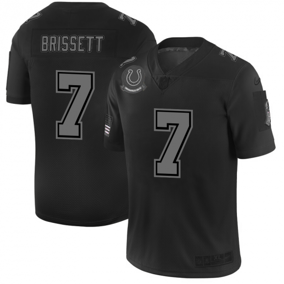 Indianapolis Colts #7 Jacoby Brissett Men Nike Black 2019 Salute to Service Limited Stitched NFL Jersey