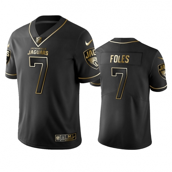 Jaguars #7 Nick Foles Men Stitched NFL Vapor Untouchable Limited Black Golden Jersey