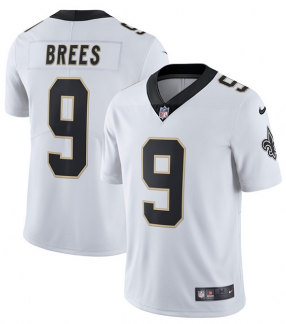 Men New Orleans Saints #9 Drew Brees White Vapor Untouchable Limited Stitched NFL Jersey