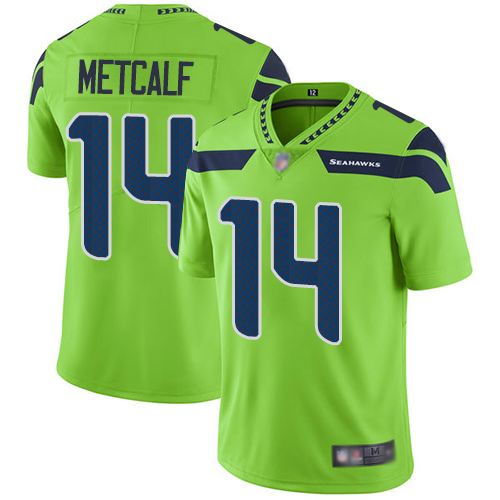 Men Seahawks #14 D.K. Metcalf Green Vapor Untouchable Limited Stitched NFL Jersey