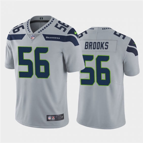 Men Seattle Seahawks #56 Jordyn Brooks Gray Vapor Untouchable Limited Stitched NFL Jersey