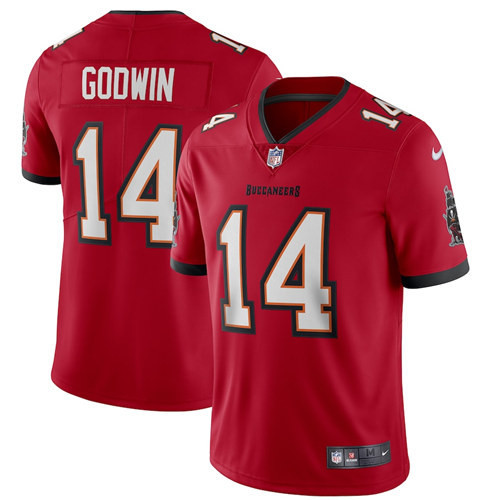 Men Tampa Bay Buccaneers #14 Chris Godwin 2020 Red Vapor Untouchable Limited Stitched NFL