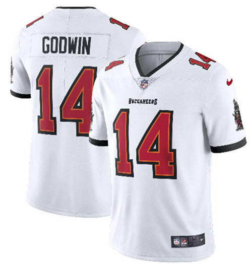 Men Tampa Bay Buccaneers #14 Chris Godwin 2020 White Vapor Untouchable Limited Stitched NFL