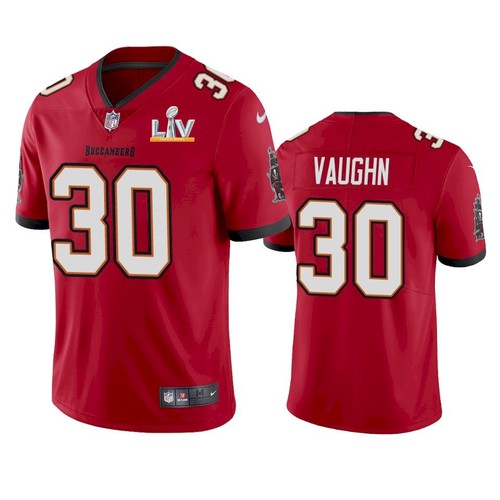 Men Tampa Bay Buccaneers #30 Ke'Shawn Vaughn Red NFL 2021 Super Bowl LV Limited Stitched Jersey