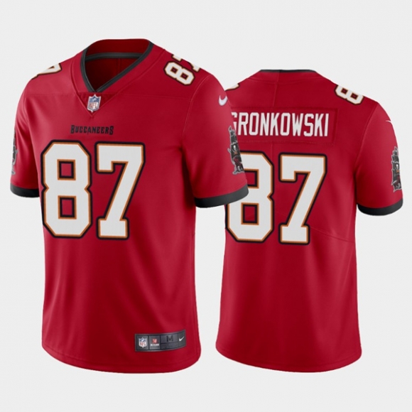 Men Tampa Bay Buccaneers #87 Rob Gronkowski 2020 Red Vapor Untouchable Limited Stitched NFL Jerse
