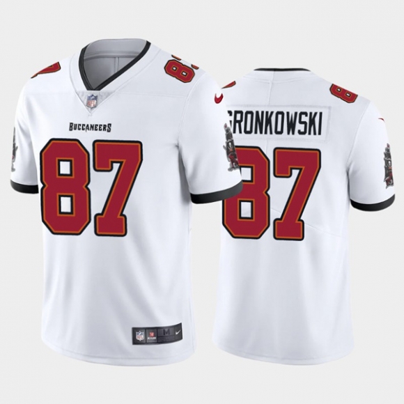 Men Tampa Bay Buccaneers #87 Rob Gronkowski 2020 White Vapor Untouchable Limited Stitched NFL Jersey