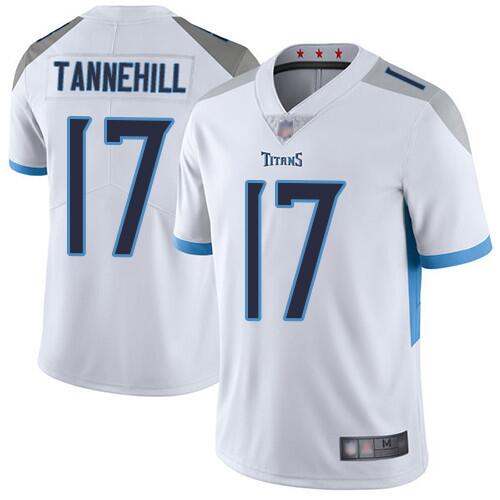 Men Tennessee Titans #17 Ryan Tannehill 2019 White Vapor Untouchable Limited Stitched NFL Jersey