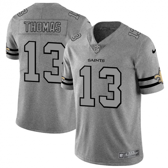 New Orleans Saints #13 Michael Thomas Men Nike Gray Gridiron II Vapor Untouchable Limited NFL Jersey