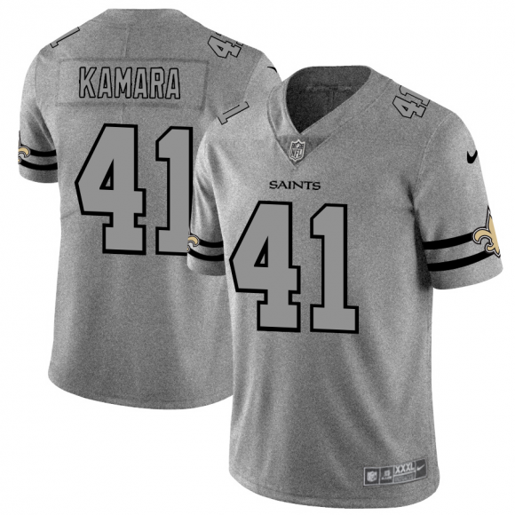 New Orleans Saints #41 Alvin Kamara Men Nike Gray Gridiron II Vapor Untouchable Limited NFL Jersey