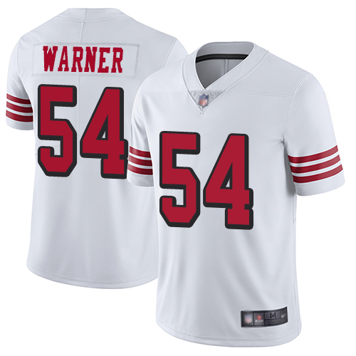 Nike 49ers #54 Fred Warner White Rush Men Stitched NFL Vapor Untouchable Limited Jersey
