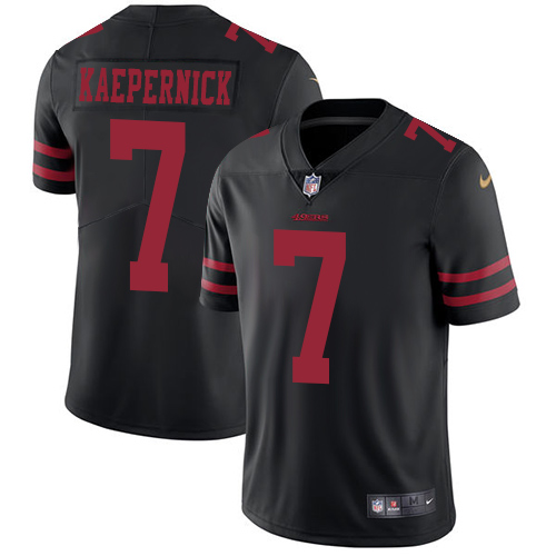 Nike 49ers #7 Colin Kaepernick Black Alternate Men Stitched NFL Vapor Untouchable Limited Jersey