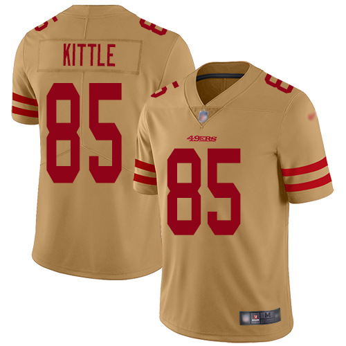 Nike 49ers #85 George Kittle Gold Men Stitched NFL Limited Inverted Legend Jersey