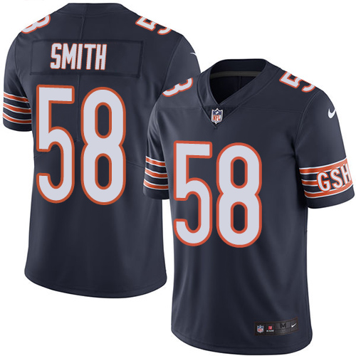 Nike Bears #58 Roquan Smith Navy Blue Team Color Men Stitched NFL Vapor Untouchable Limited Jersey