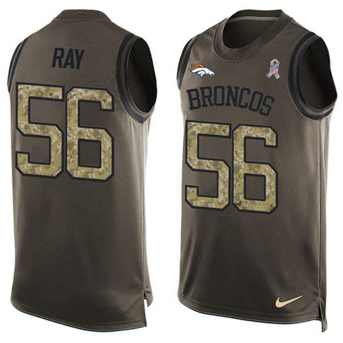 Nike Broncos #56 Shane Ray Green Men Stitched NFL Limited Salute To Service Tank Top Jersey