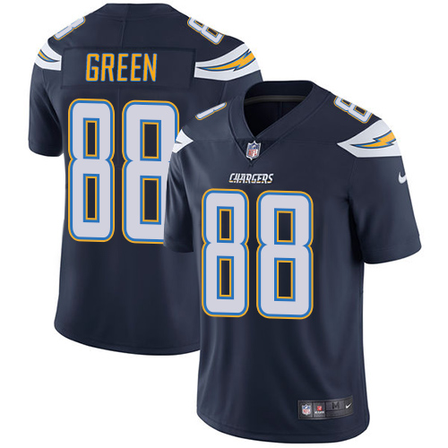 Nike Chargers #88 Virgil Green Navy Blue Team Color Men Stitched NFL Vapor Untouchable Limited Jersey