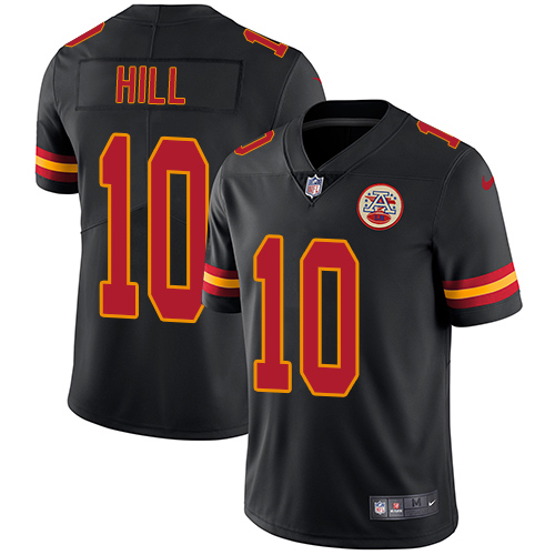Nike Chiefs #10 Tyreek Hill Black Men Stitched NFL Limited Rush Jersey