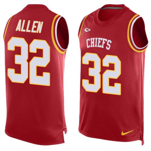 Nike Chiefs #32 Marcus Allen Red Team Color Men Stitched NFL Limited Tank Top Jersey