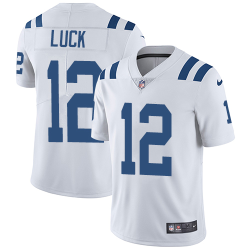 Nike Colts #12 Andrew Luck White Men Stitched NFL Vapor Untouchable Limited Jersey