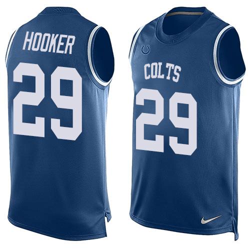 Nike Colts #29 Malik Hooker Royal Blue Team Color Men Stitched NFL Limited Tank Top Jersey