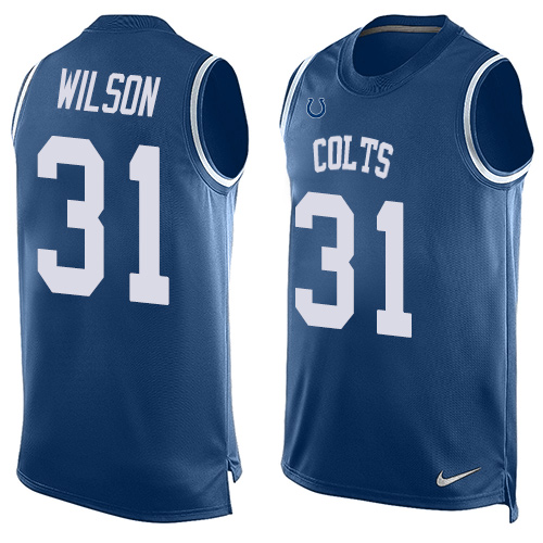 Nike Colts #31 Quincy Wilson Royal Blue Team Color Men Stitched NFL Limited Tank Top Jersey