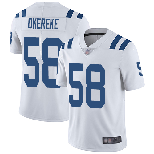 Nike Colts #58 Bobby Okereke White Men Stitched NFL Vapor Untouchable Limited Jersey