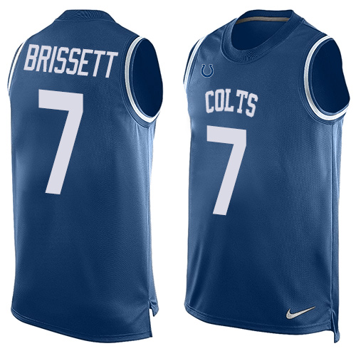 Nike Colts #7 Jacoby Brissett Royal Blue Team Color Men Stitched NFL Limited Tank Top Jersey