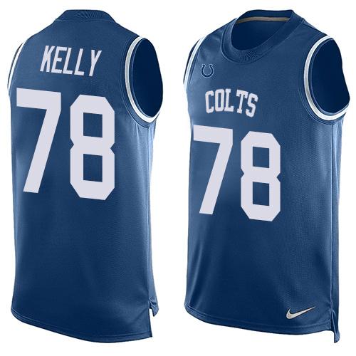 Nike Colts #78 Ryan Kelly Royal Blue Team Color Men Stitched NFL Limited Tank Top Jersey