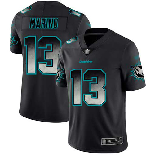 Nike Dolphins #13 Dan Marino Black Men Stitched NFL Vapor Untouchable Limited Smoke Fashion Jersey