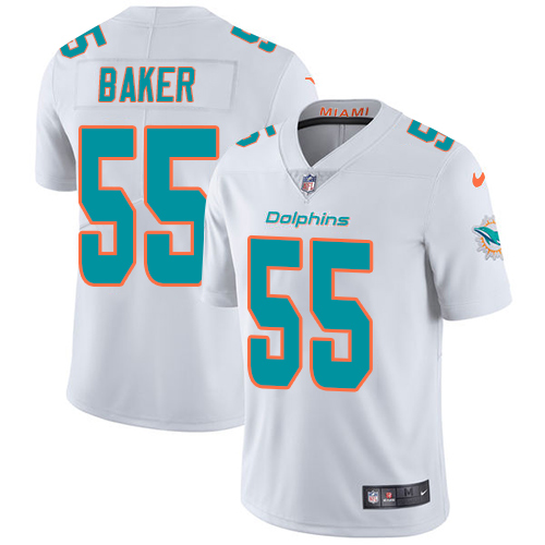 Nike Dolphins #55 Jerome Baker White Men Stitched NFL Vapor Untouchable Limited Jersey