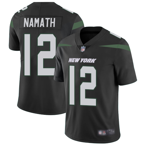 Nike Jets #12 Joe Namath Black Alternate Men Stitched NFL Vapor Untouchable Limited Jersey