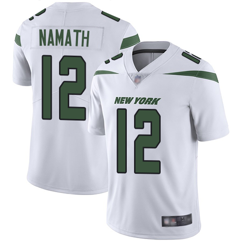 Nike Jets #12 Joe Namath White Men Stitched NFL Vapor Untouchable Limited Jersey