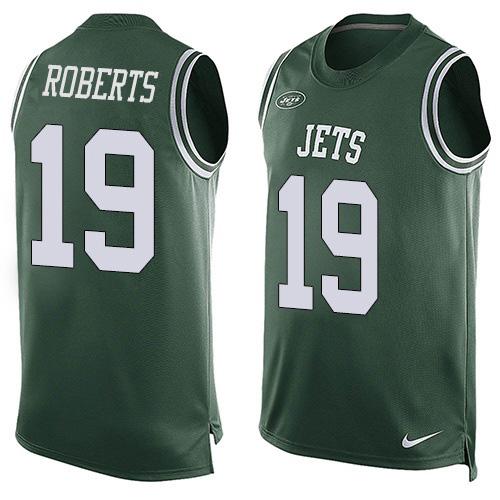 Nike Jets #19 Andre Roberts Green Team Color Men Stitched NFL Limited Tank Top Jersey