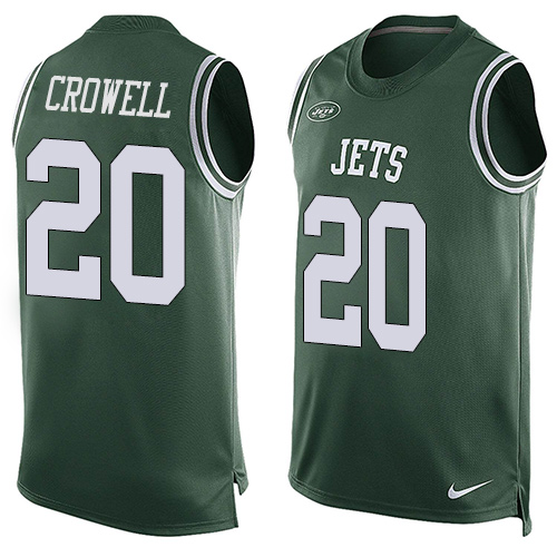 Nike Jets #20 Isaiah Crowell Green Team Color Men Stitched NFL Limited Tank Top Jersey