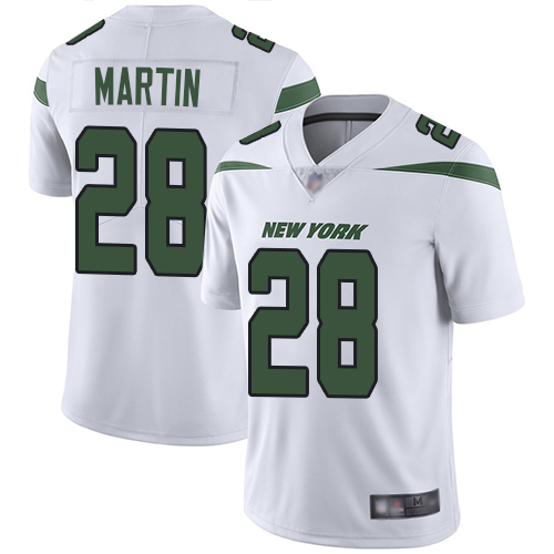 Nike Jets #28 Curtis Martin White Men Stitched NFL Vapor Untouchable Limited Jersey
