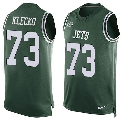 Nike Jets #73 Joe Klecko Green Team Color Men Stitched NFL Limited Tank Top Jersey
