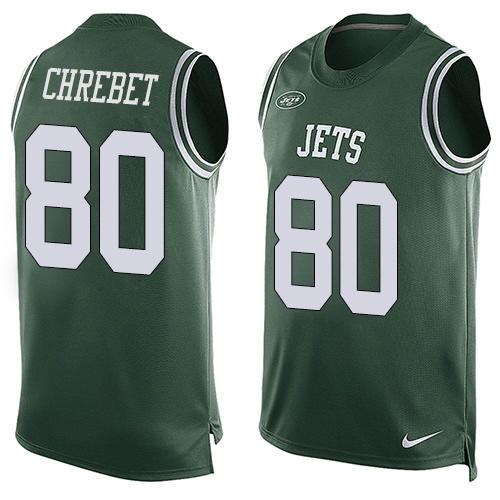 Nike Jets #80 Wayne Chrebet Green Team Color Men Stitched NFL Limited Tank Top Jersey