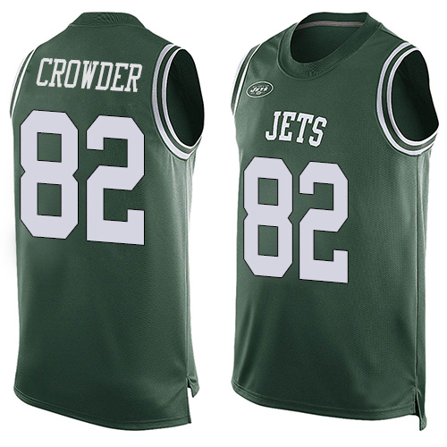 Nike Jets #82 Jamison Crowder Green Team Color Men Stitched NFL Limited Tank Top Jersey