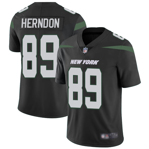 Nike Jets #89 Chris Herndon Black Alternate Men Stitched NFL Vapor Untouchable Limited Jersey