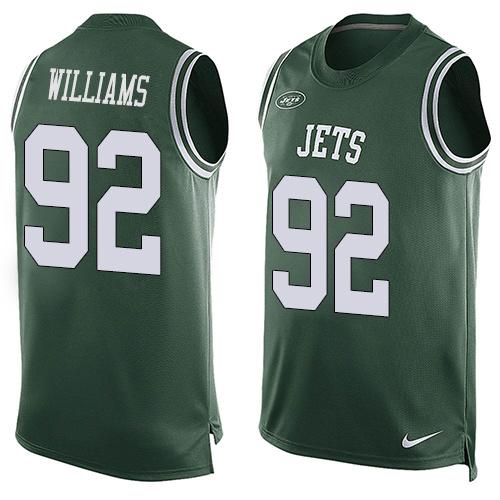 Nike Jets #92 Leonard Williams Green Team Color Men Stitched NFL Limited Tank Top Jersey