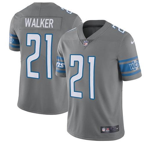 Nike Lions #21 Tracy Walker Gray Men Stitched NFL Limited Rush Jersey