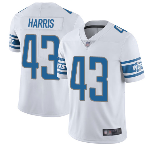 Nike Lions #43 Will Harris White Men Stitched NFL Vapor Untouchable Limited Jersey