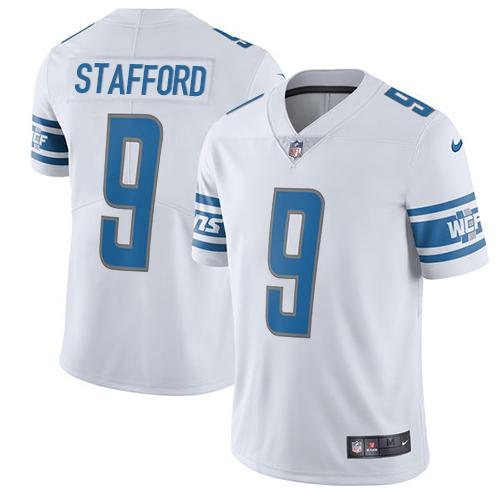 Nike Lions #9 Matthew Stafford White Men Stitched NFL Vapor Untouchable Limited Jersey