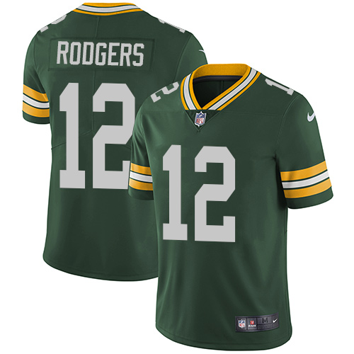 Nike Packers #12 Aaron Rodgers Green Team Color Men Stitched NFL Vapor Untouchable Limited Jersey