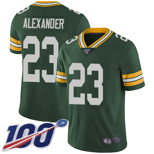 Nike Packers #23 Jaire Alexander Green Team Color Men Stitched NFL 100th Season Vapor Limited Jersey