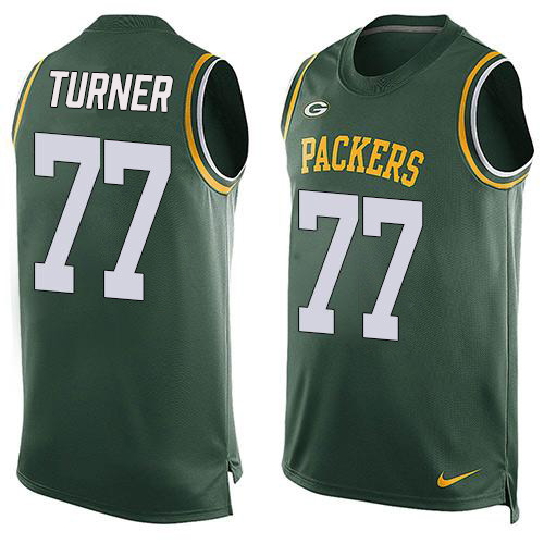 Nike Packers #77 Billy Turner Green Team Color Men Stitched NFL Limited Tank Top Jersey