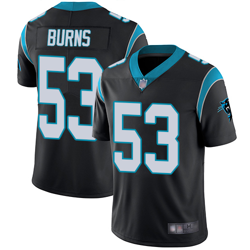 Nike Panthers #53 Brian Burns Black Team Color Men Stitched NFL Vapor Untouchable Limited Jersey