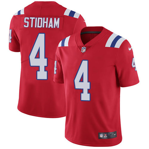 Nike Patriots #4 Jarrett Stidham Red Alternate Men Stitched NFL Vapor Untouchable Limited Jersey